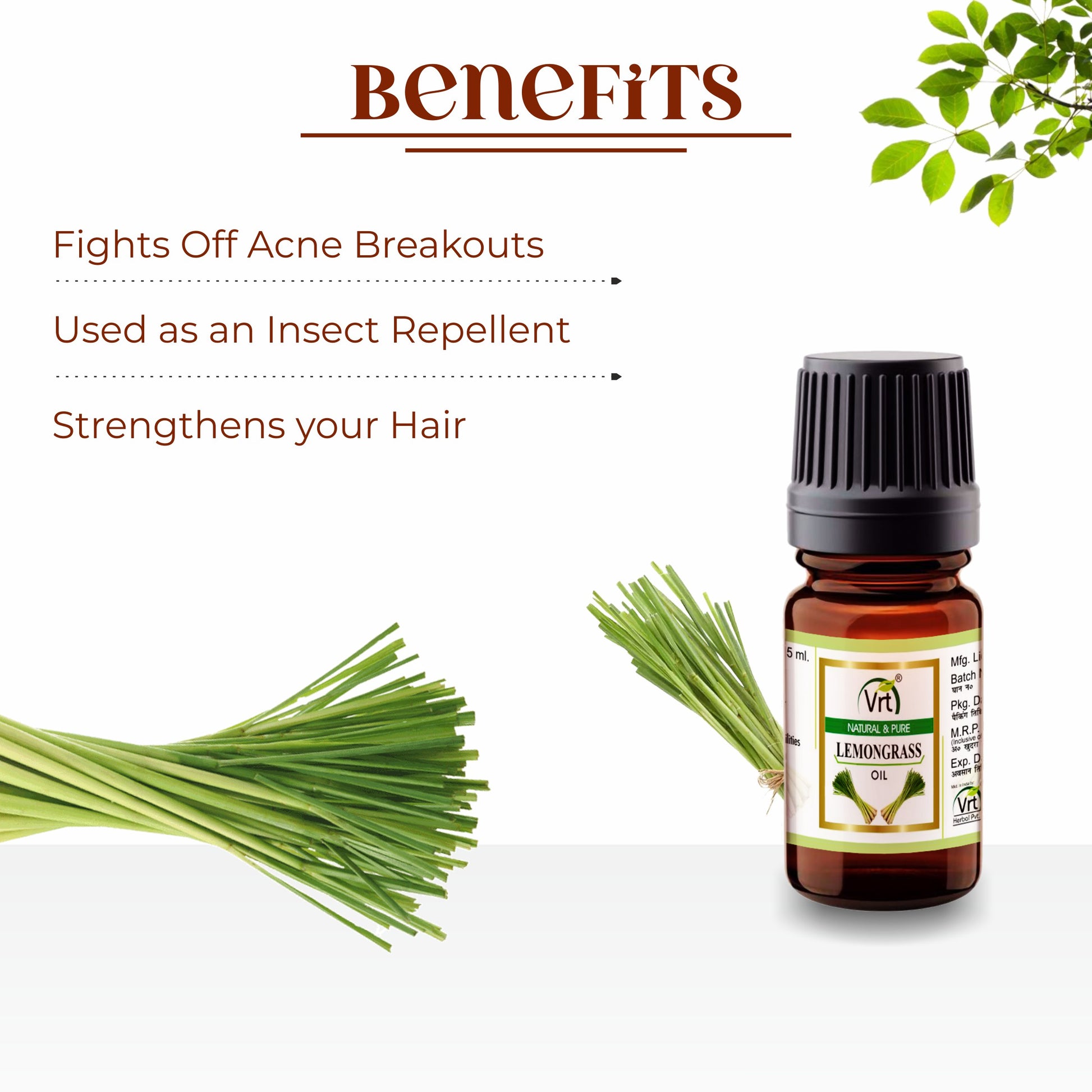 fights off acne, insect repelient, strengthens your hair, 15ml bottle, 