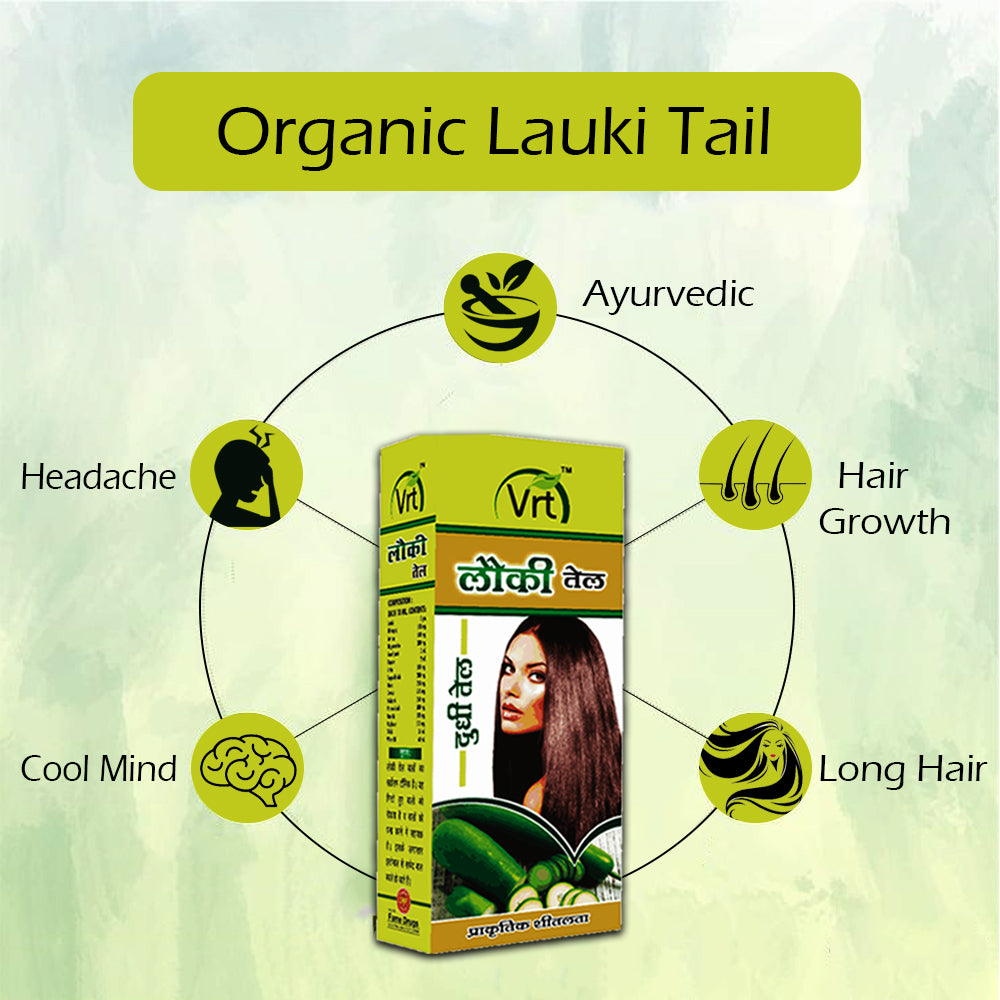 organic lauki tail, for long hair, hair growth, cool mind 
